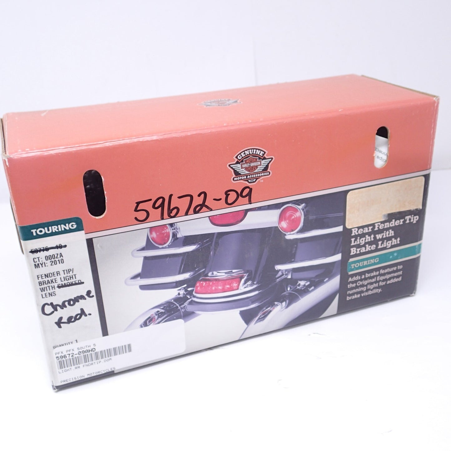 HARLEY FENDER TIP BRAKE LIGHT W/RED LENS - 59672-09 / 5858630