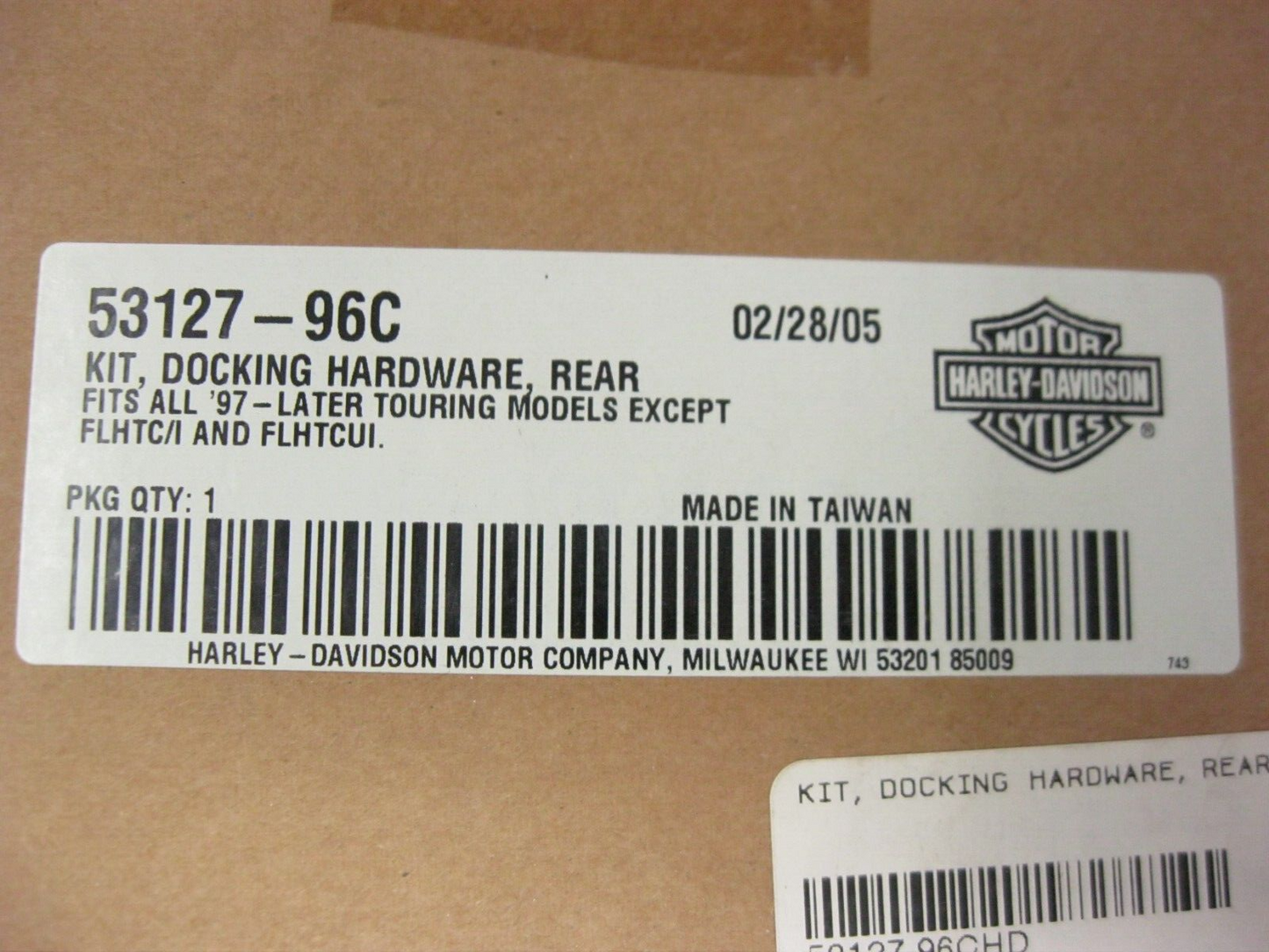 Harley-Davidson Rear Docking Hardware Kit 53127-96C