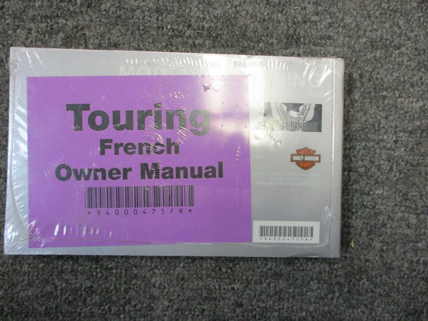 Harley Davidson OEM French Touring Owners Manual 2018