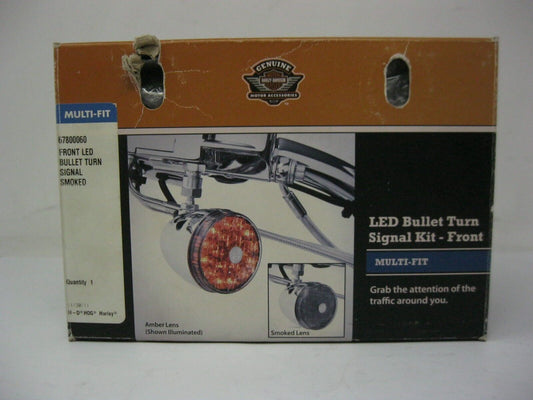 Harley Davidson Front LED Bullet Turn Signal Smoked 67800060