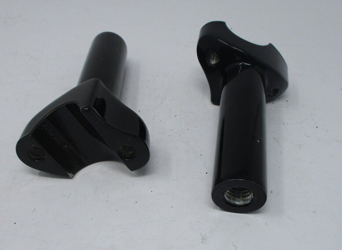 DRAG SPECIALTIES    4" BUFFALO RISERS Gloss Black Straight Riser 0602-0520