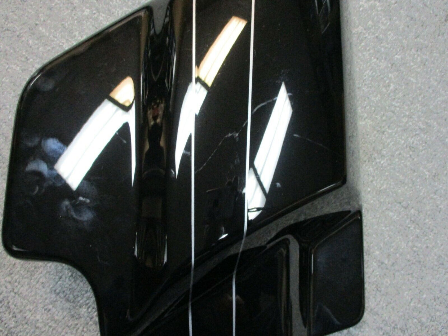 Harley Davidson OEM Cover Vivid Black with Silver Stripes Left Side 66250-09