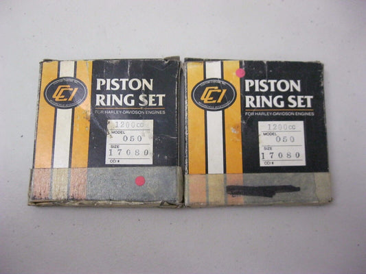 CUSTOM CHROME 17080  PISTON RING SETS 1200CC +0.050 OVER FOR HARLEY DAVIDSON X 2