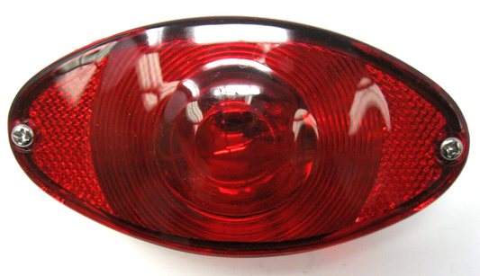 Drag Specialties Cat's Eye Tail Light with Clear License Plate Insert DS-270001