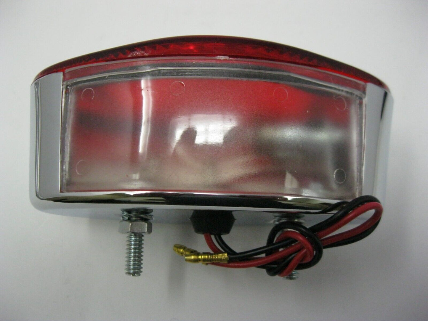 Drag Specialties Cat's Eye Tail Light with Clear License Plate Insert DS-270001