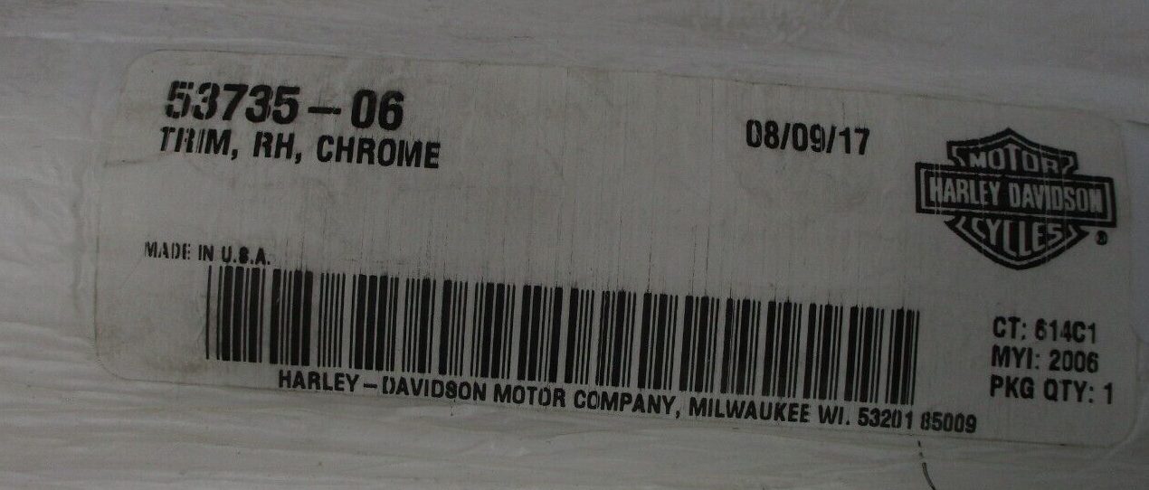 Harley-Davidson Chrome Right Side Trim 53735-06