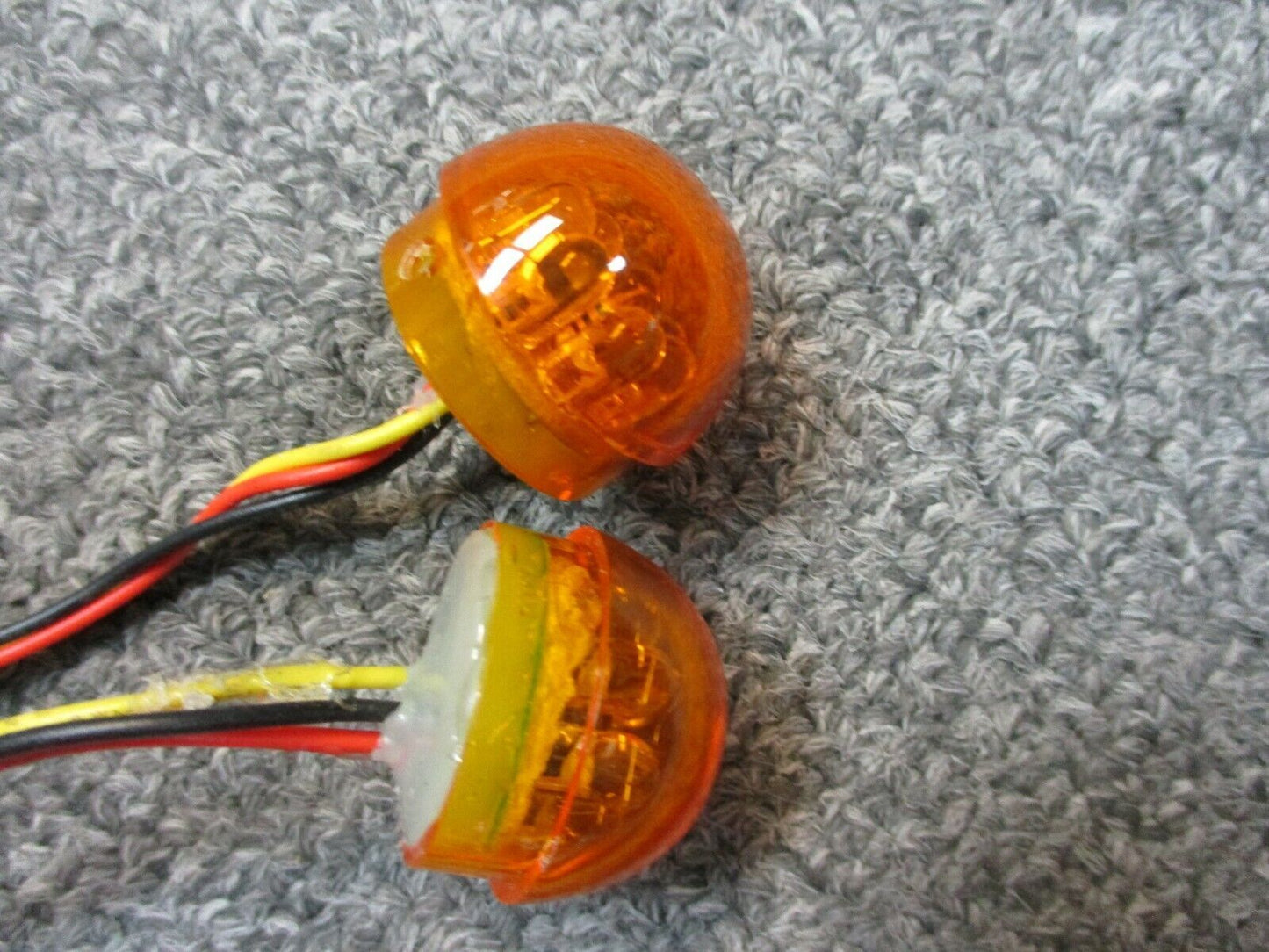 Mid USA Led Turn Signal Lights Bullet Style Or Custom App. Amber & Red   #11-445