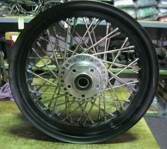 16" x 3.5" 60 Spoke Rear Wheel - Matte Black Indian Models