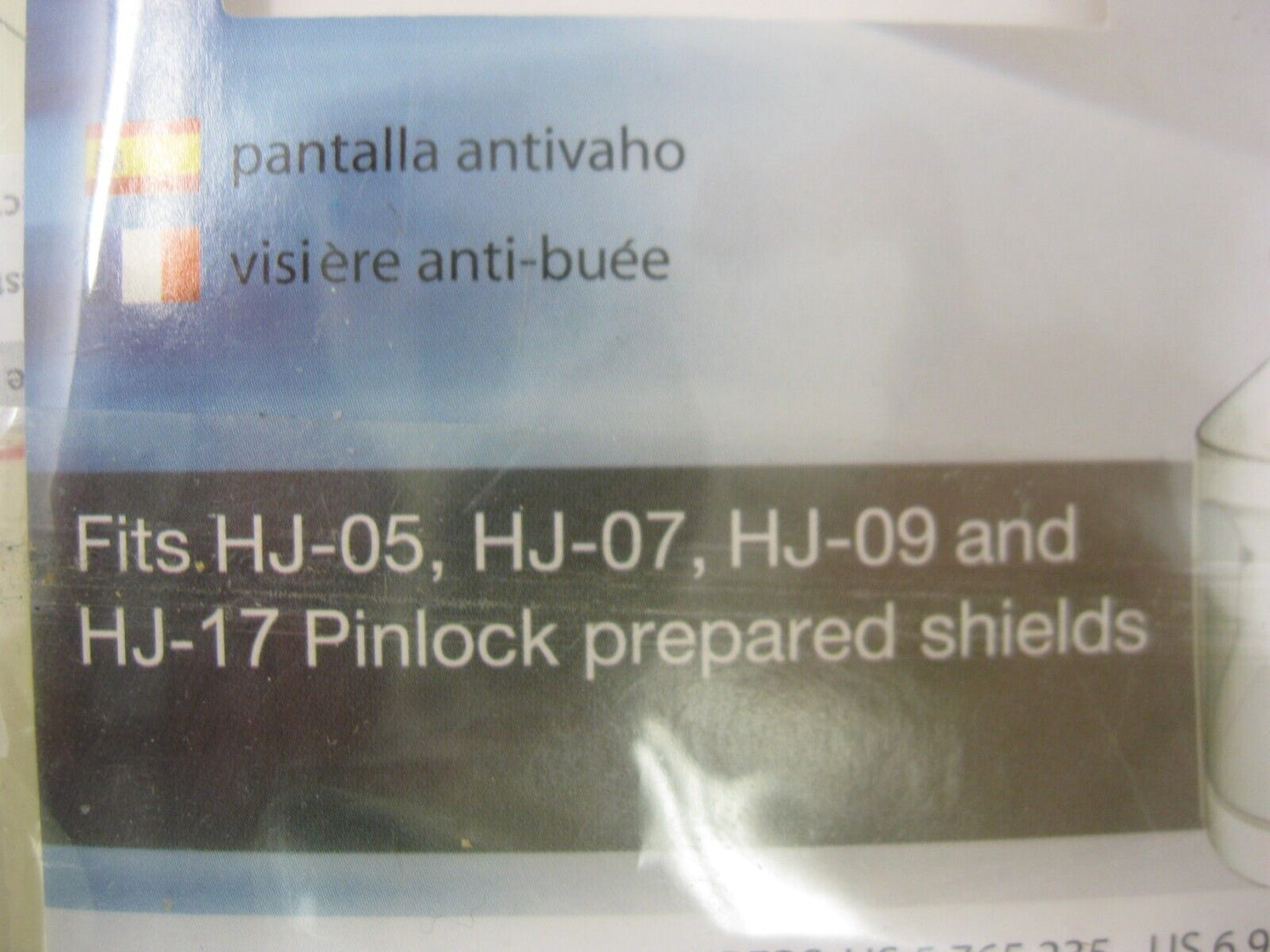 Pinlock Fog Resistant Insert Lens for HJC Helmets with HJ-05, 07, 09, 17 Shields