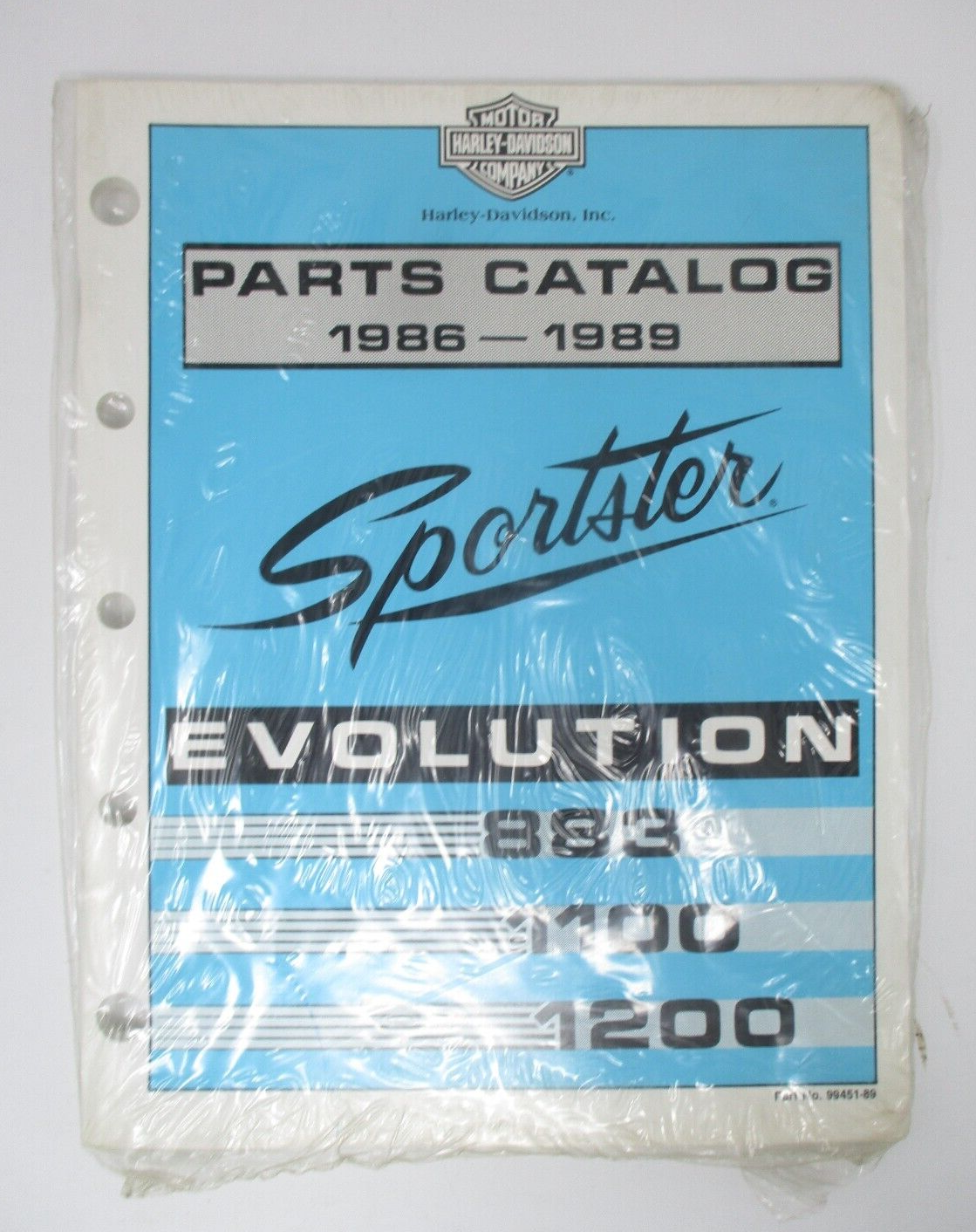 Harley-Davidson Parts Catalog 1986-1989 99451-89