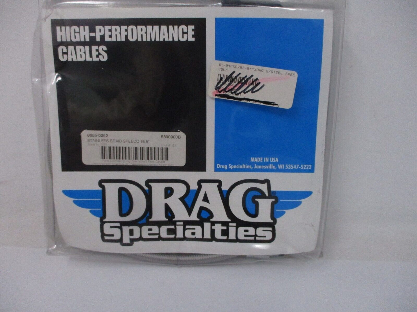 DRAG SPECIALTIES  '91-'94FXD  '93-'94FXDWG   S/STEEL SPEEDO CABLE OEM 5390900B