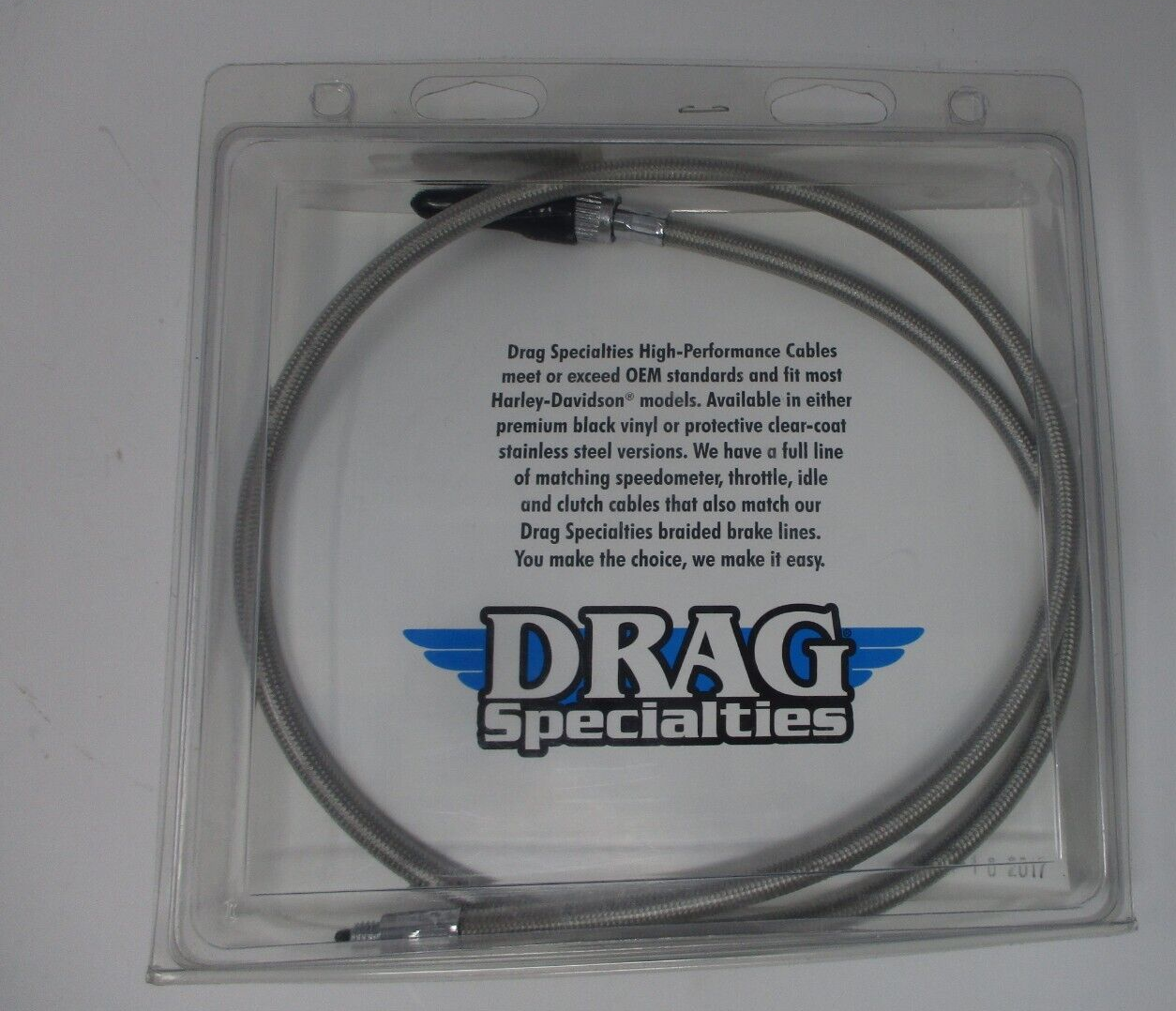 DRAG SPECIALTIES  '91-'94FXD  '93-'94FXDWG   S/STEEL SPEEDO CABLE OEM 5390900B