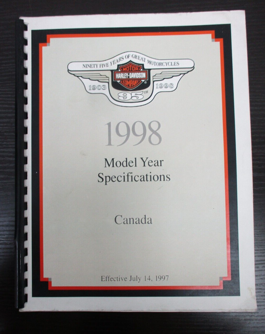 Harley-Davidson 1998 Specification Manual