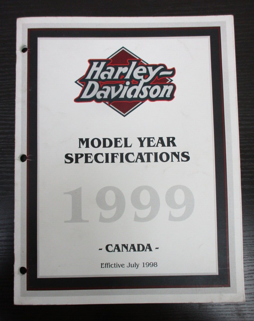 Harley-Davidson 1999 Specification Manual