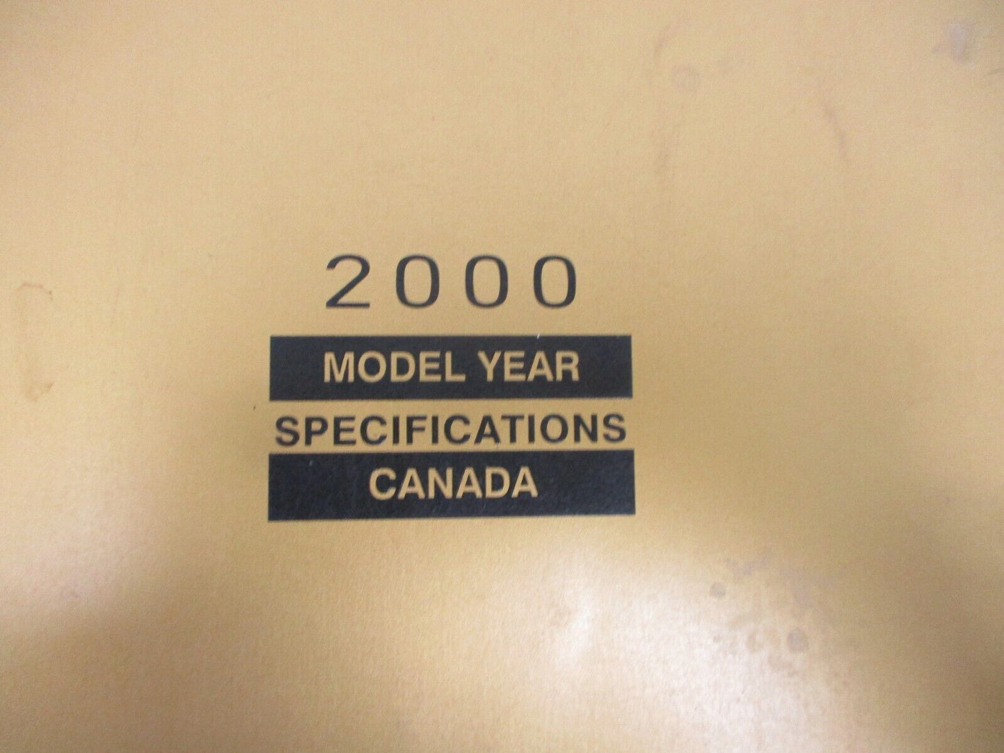 Harley-Davidson 2000 Specification Manual