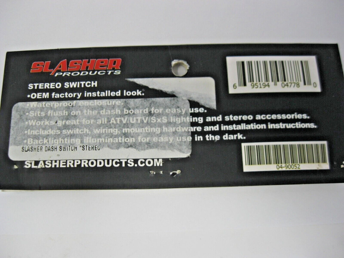 SLASHER Products ATV/UTV Stereo Dash Switch 04-90052