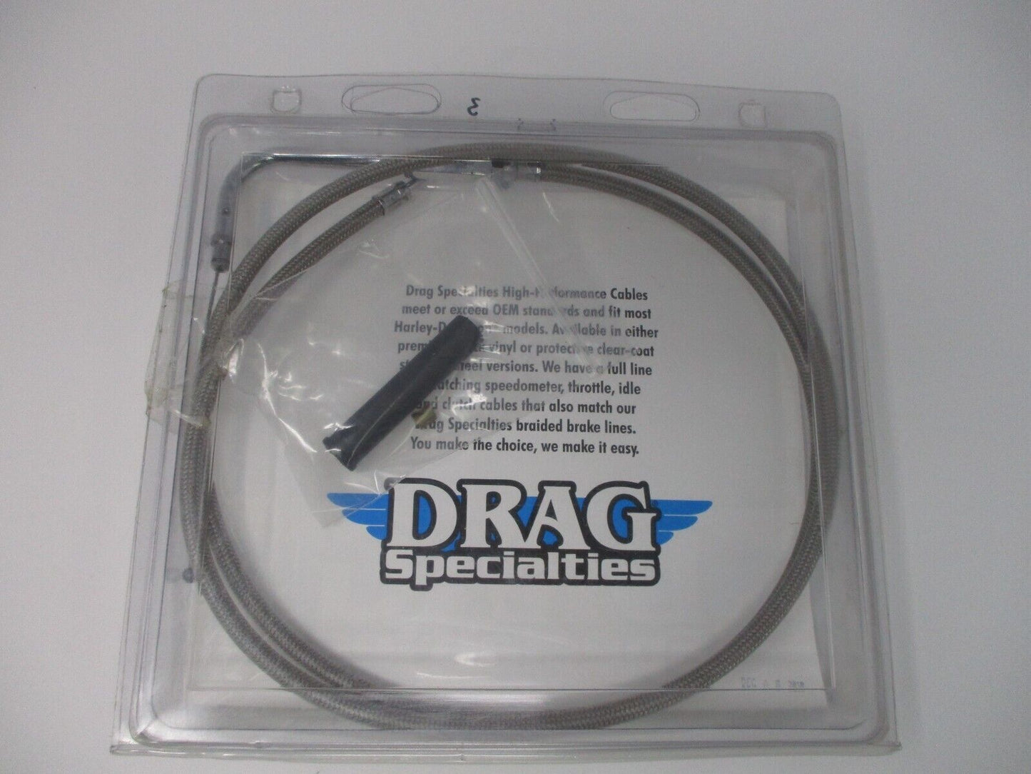 Drag Specialties 96-UP 47.5" S/S THROTTLE CABLE 617082