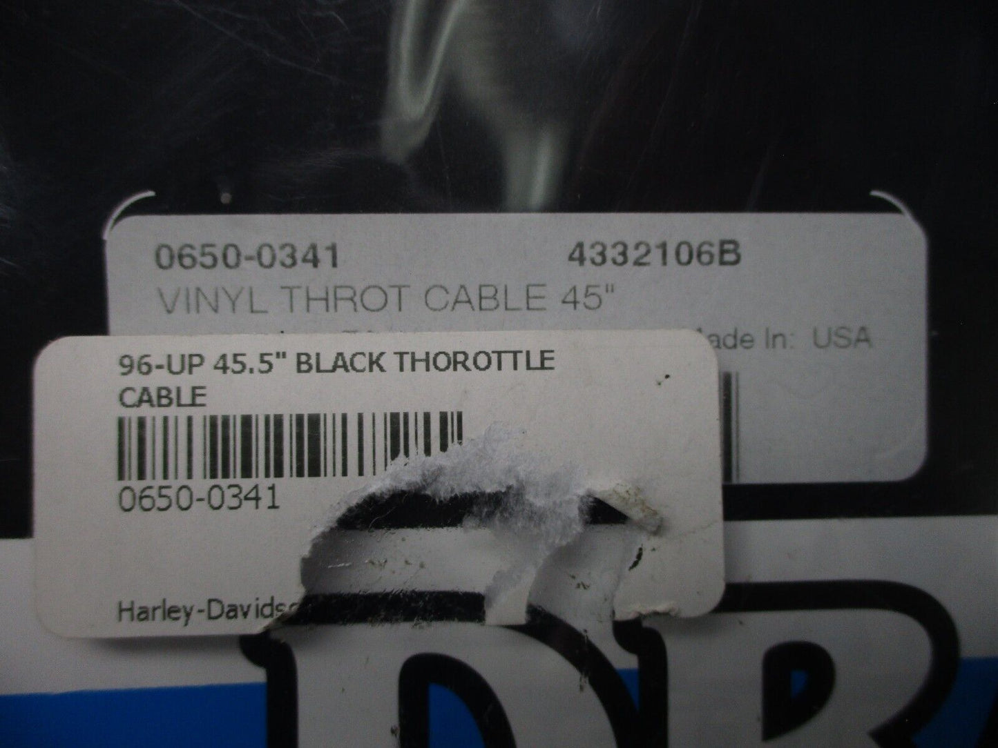 Drag Specialties 96-UP 45.5" BLACK THOROTTLE CABLE 0650-0341