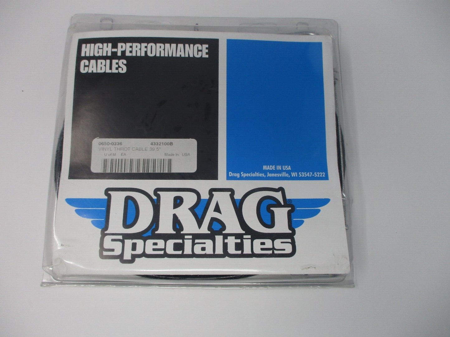 Drag Specialties BLACK FL THROTTLE CABLE 39.5'' 0650-0336