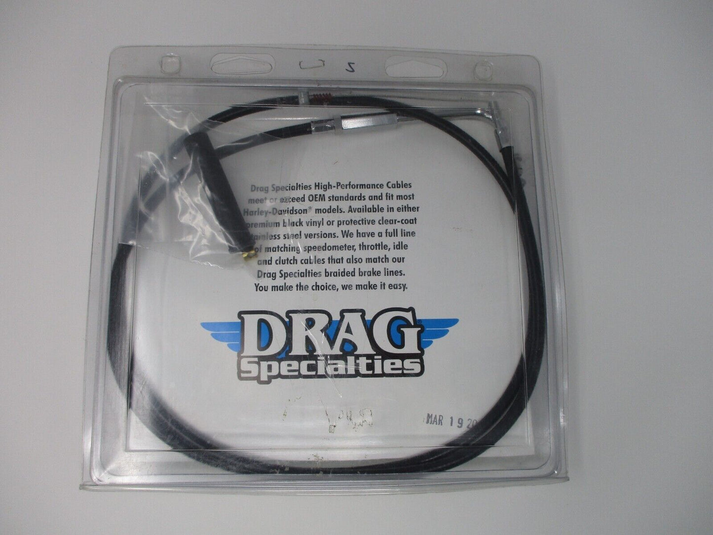 Drag Specialties 47.5" BLACK IDLE CABLE 617207