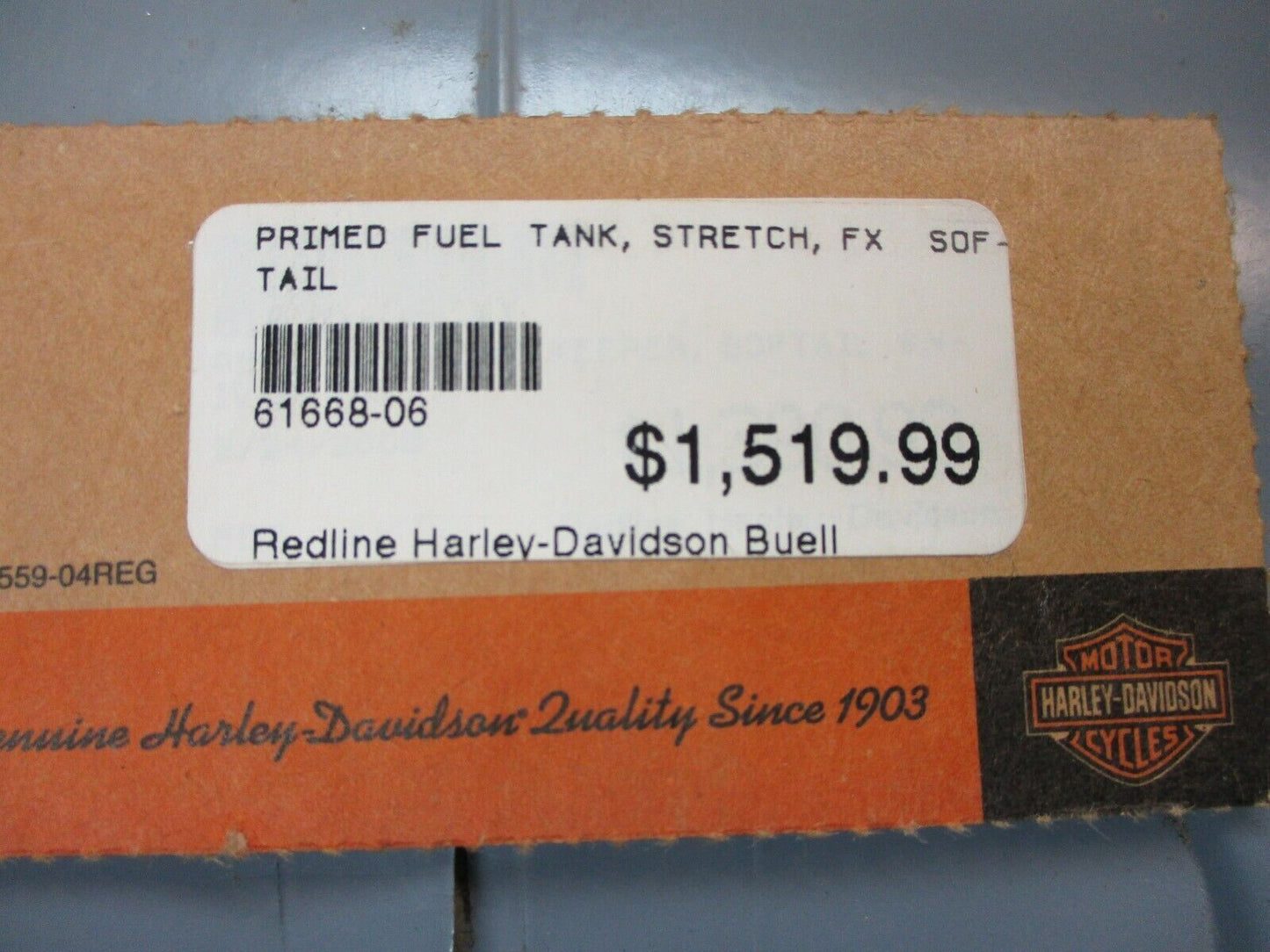 Harley Davidson OEM FXST Stretched Fuel Tank Primed EFI 61668-06