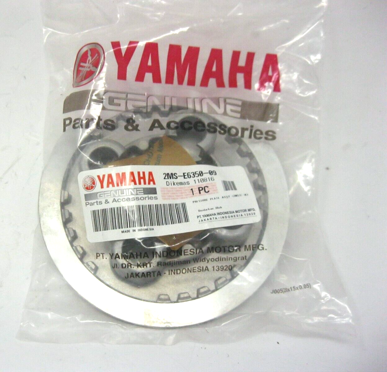 OEM Genuine Yamaha Clutch Pressure Plate Assembly 2MS-E6350-09