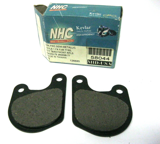 NHC Motorcycle BRAKE PADS SEMI-METALLIC FRON for Harley Davidson 58044