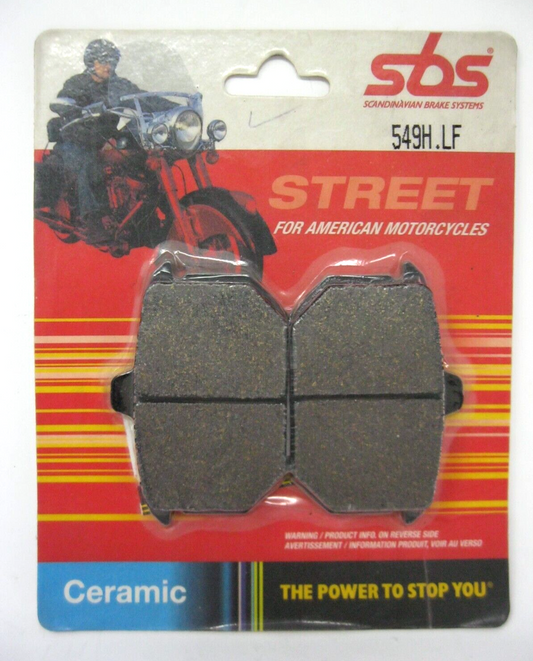 SBS Ceramic Motorcycle DISC BRAKE PADS for HD FLT/FLHT 549H.LF 58020 43395-80A