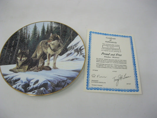 Terry McLean Collector Plate "Proud and Free" Signed, Limited Edition