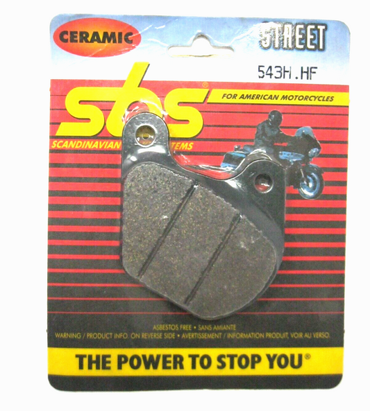 SBS Ceramic Motorcycle DISC BRAKE PADS for HD FLT/FLHT 543H.HF 58020 43395-80A