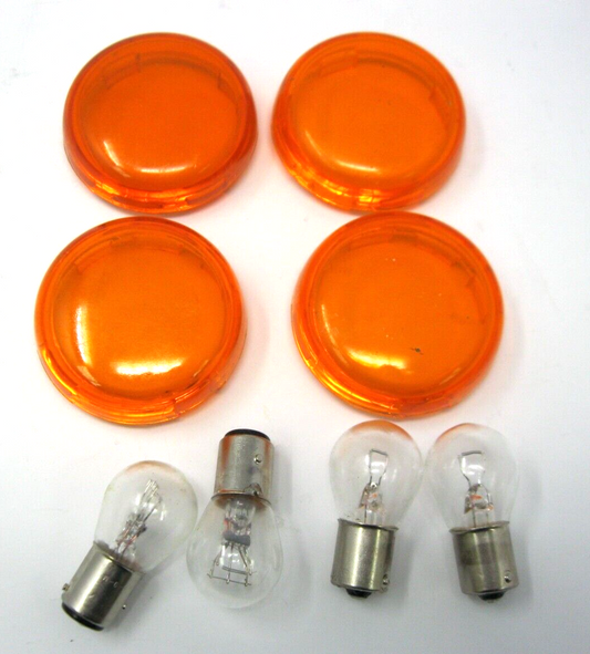 Unbranded 4-Pack of Amber Signal Light Lens's. Replaces Harley OEM 68973-00