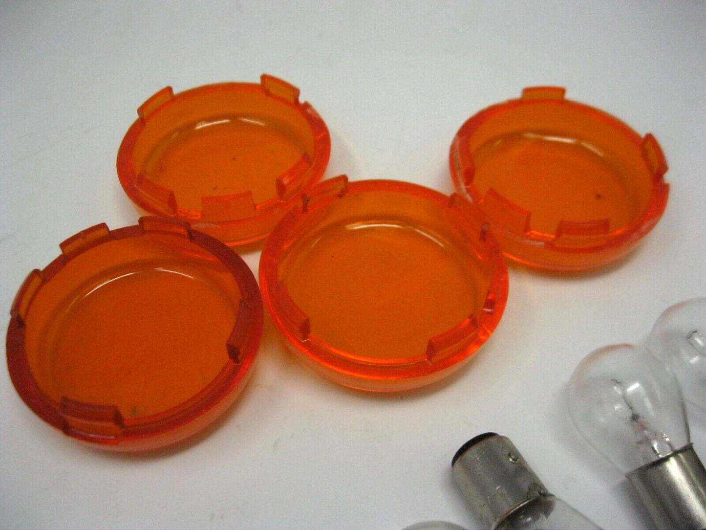 Unbranded 4-Pack of Amber Signal Light Lens's. Replaces Harley OEM 68973-00