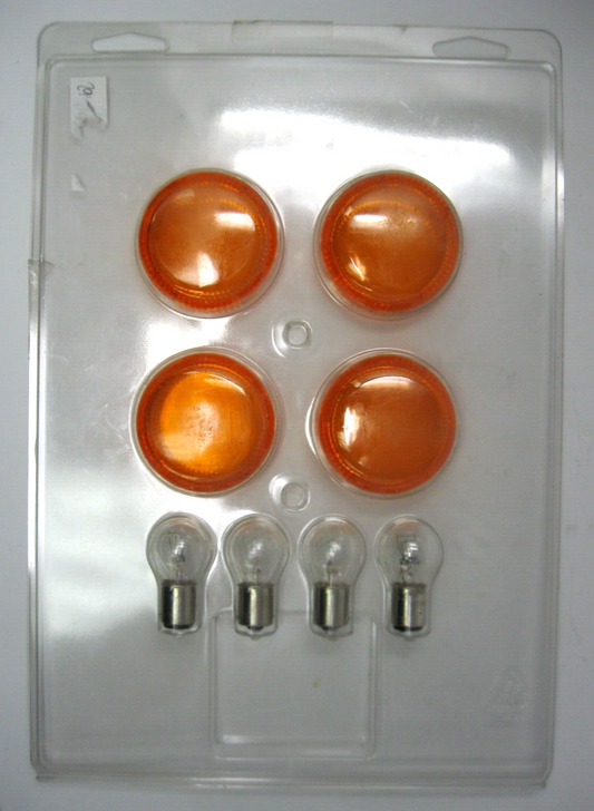 Unbranded 4-Pack of Amber Signal Light Lens's. Replaces Harley OEM 68755-07