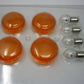 Unbranded 4-Pack of Amber Signal Light Lens's. Replaces Harley OEM 68755-07