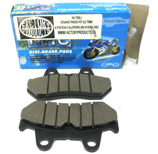 NHC Brake Pads Ultima/DNA Brake Caliper 90-814 & 90-765 & 90-860. Set 90-766J