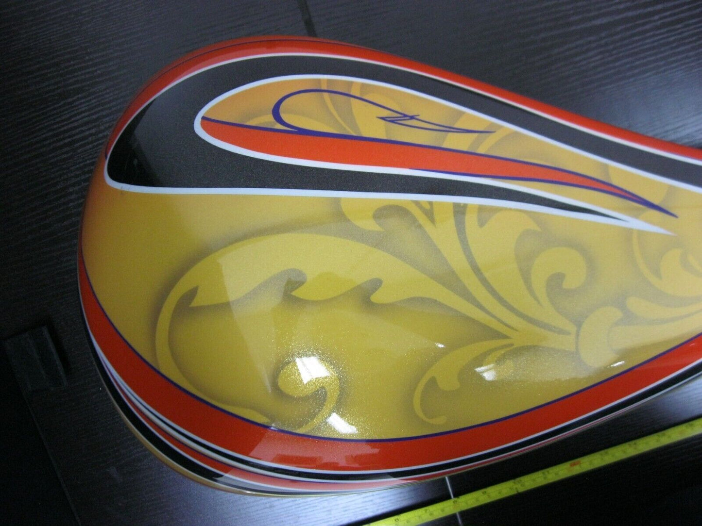 Decorative Airbrushed Motorcycle Tank Cover Extra Long