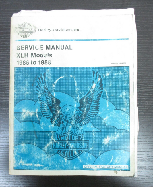 Harley-Davidson 1986-1988 XLH Models Service Manual 99484-88