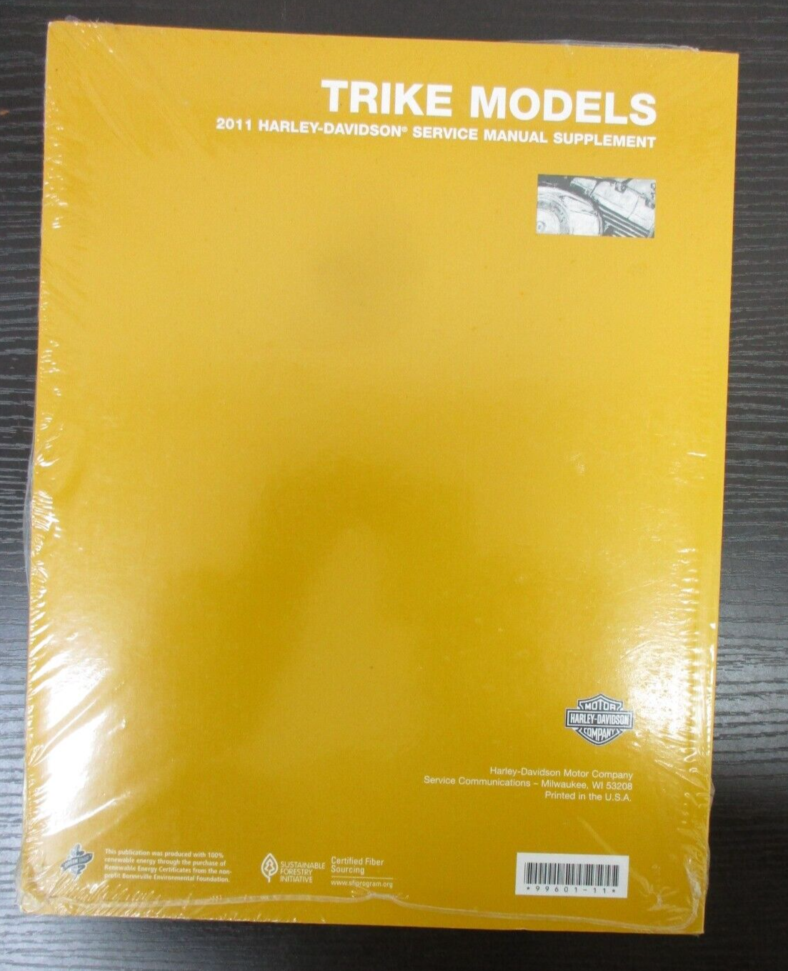Harley-Davidson Trike Models 2011 Service Manual Supplement 99601-11