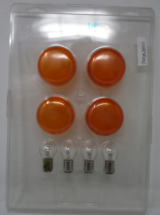 Harley-Davidson Amber Signal Lens With Bulbs Four Pack (2 Broken Tabs) 68973-00