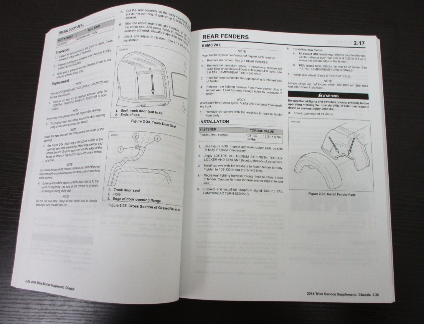 Harley-Davidson Trike Models 2014 Service Manual Supplement 99601-14