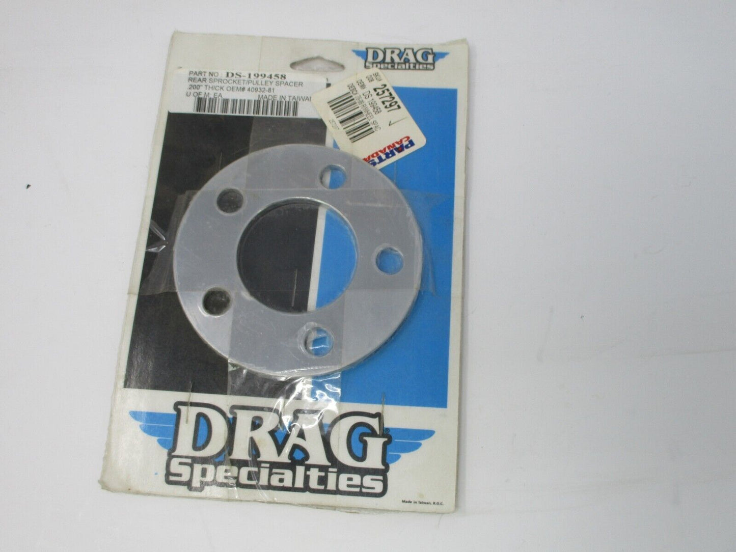 Drag Specialties Rear Sprocket/Pulley Spacer .200'' Thick DS-199458