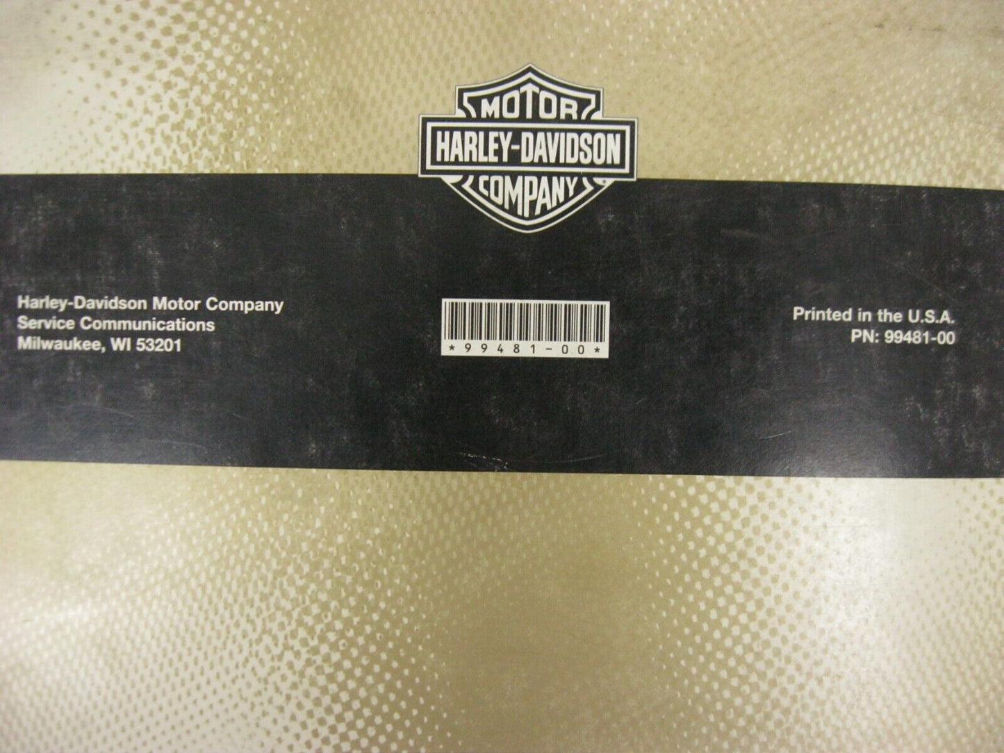 Harley-Davidson Service Manual 2000 Dyna Models 99481-00