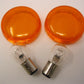Harley Davidson OEM Bullet Amber Turn Signal Lens's Pack of Two 68973-00