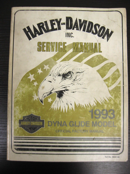 Harley-Davidson Service Manual 1993 Dyna Glide Model 99481-93