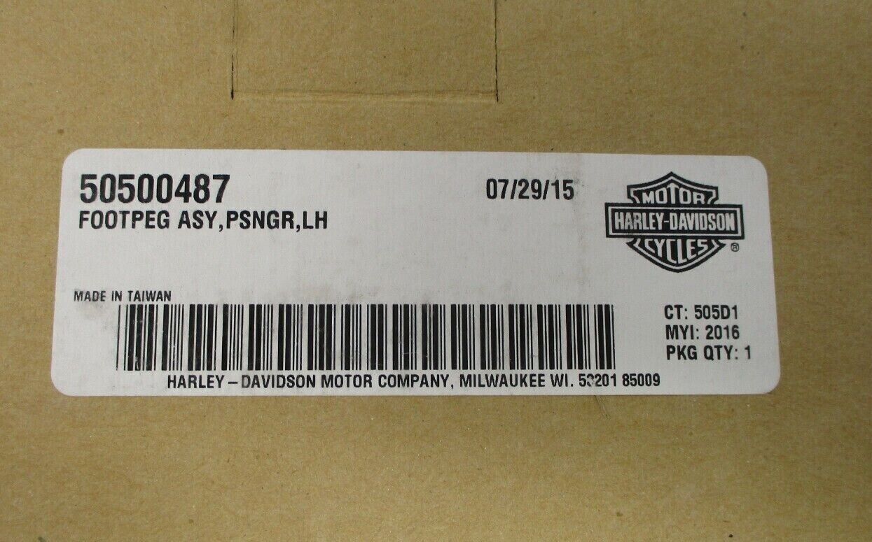 Harley Davidson OEM '16 - '18 FLHXSE CVO LH Passenger Foot Peg Assembly 50500487