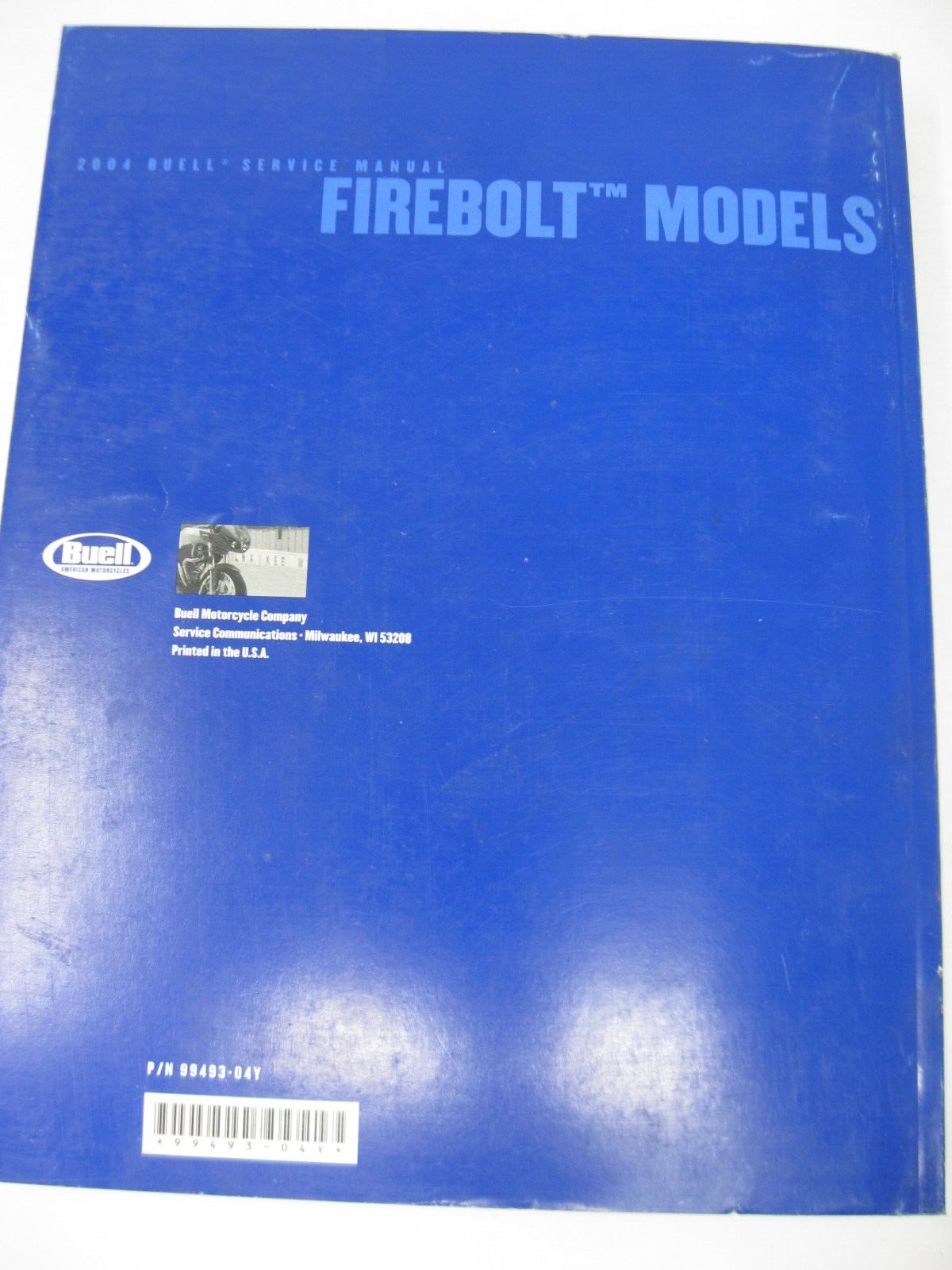 Buell Service Manual 2004 Firebolt Models 99493-04Y