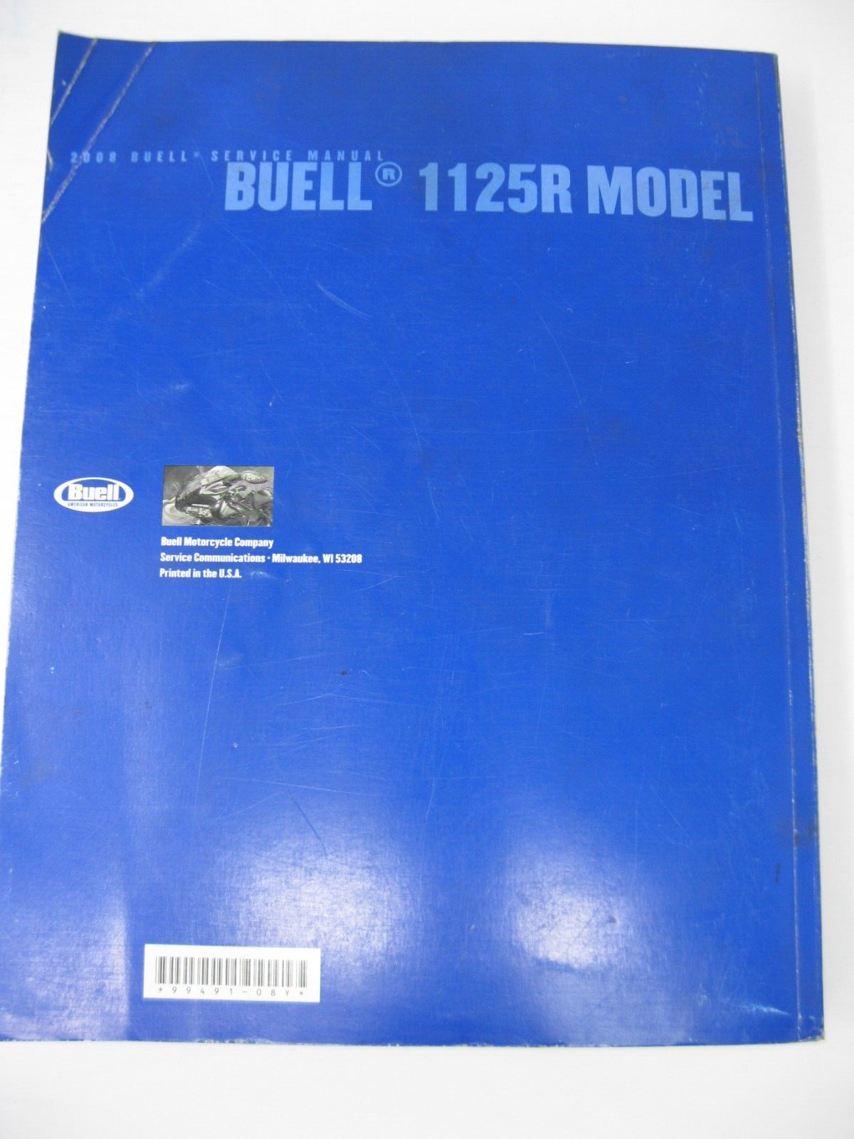 Buell Service Manual 2008 1125R Model 99491-08Y