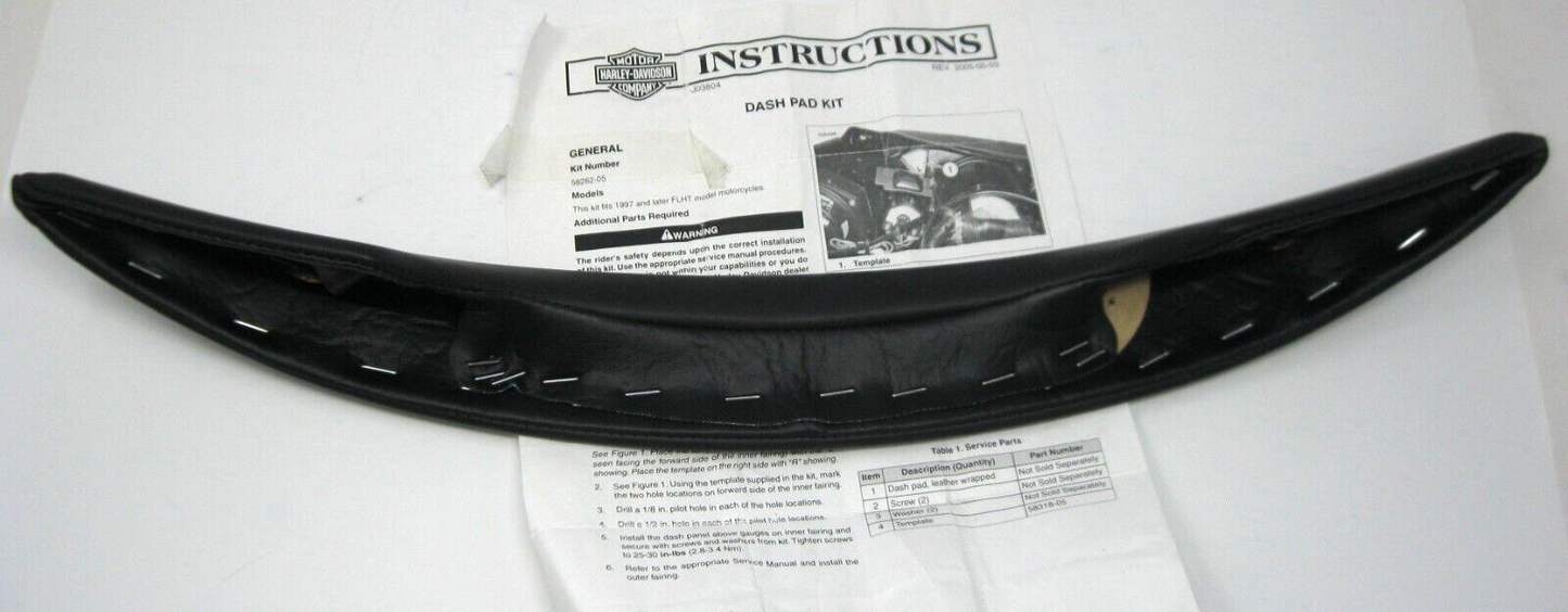 Harley-Davidson OEM 97 & Later FLHT Leather Dash (No Hardware) 58262-05