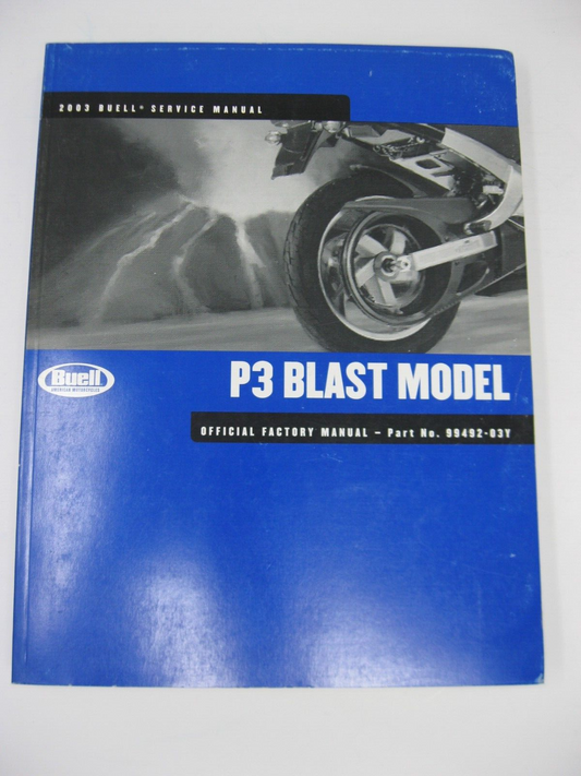 Buell Service Manual 2003 P3 Blast Model 99492-03Y