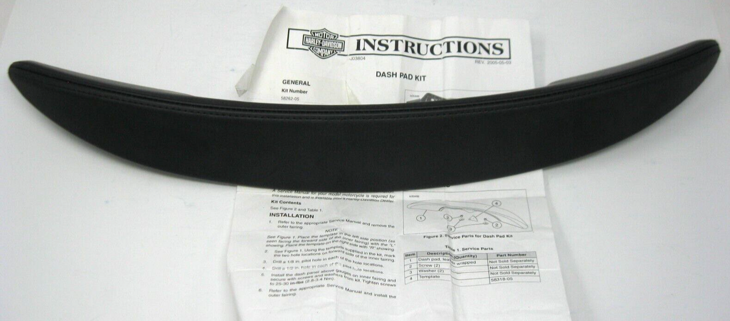 Harley-Davidson OEM 97 & Later FLHT Leather Dash (No Hardware) 58262-05